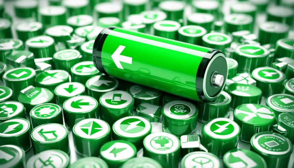 Recycling-Symbole auf Batterien